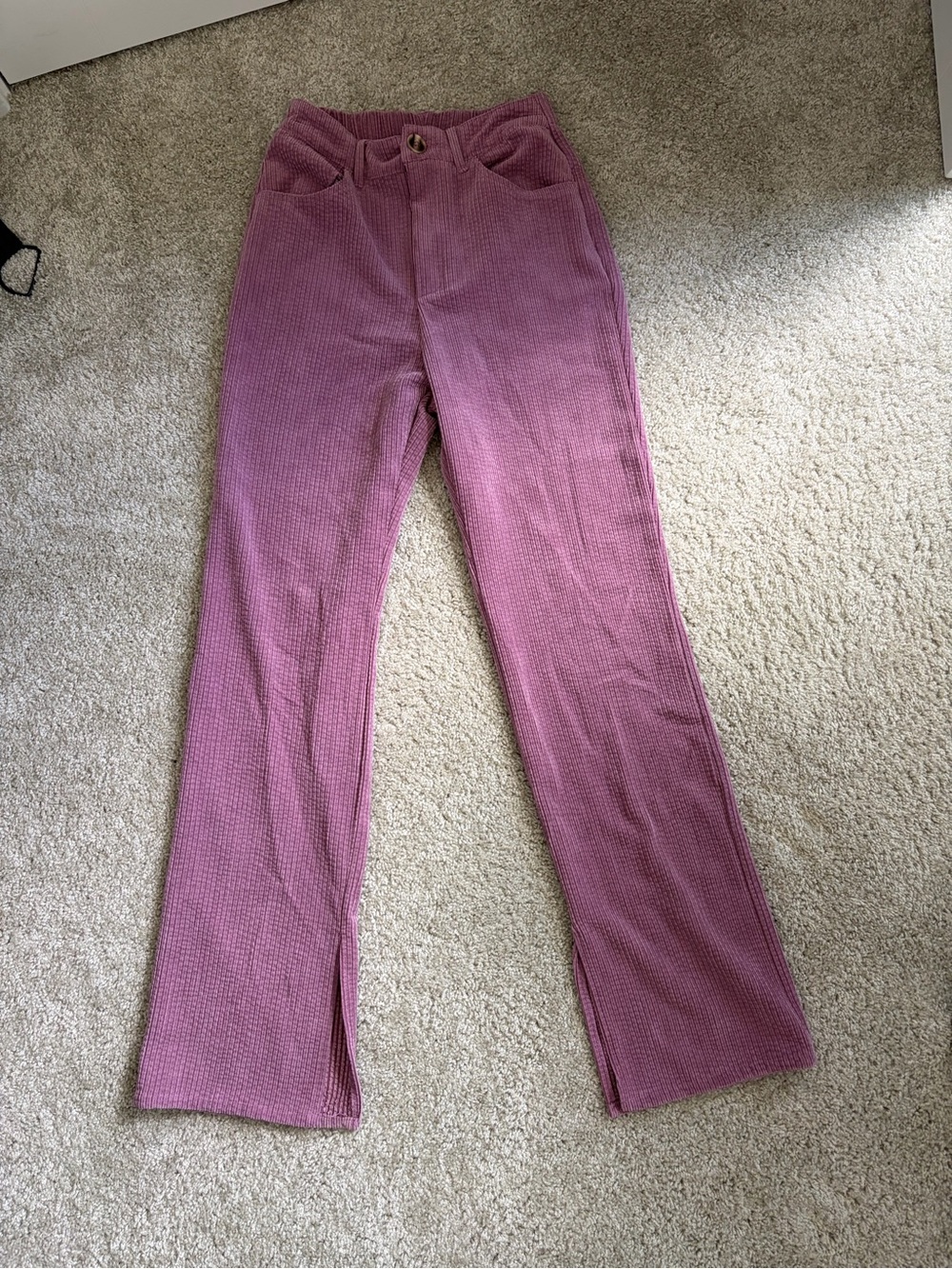 emory park Dusty Mauve Textured Pants